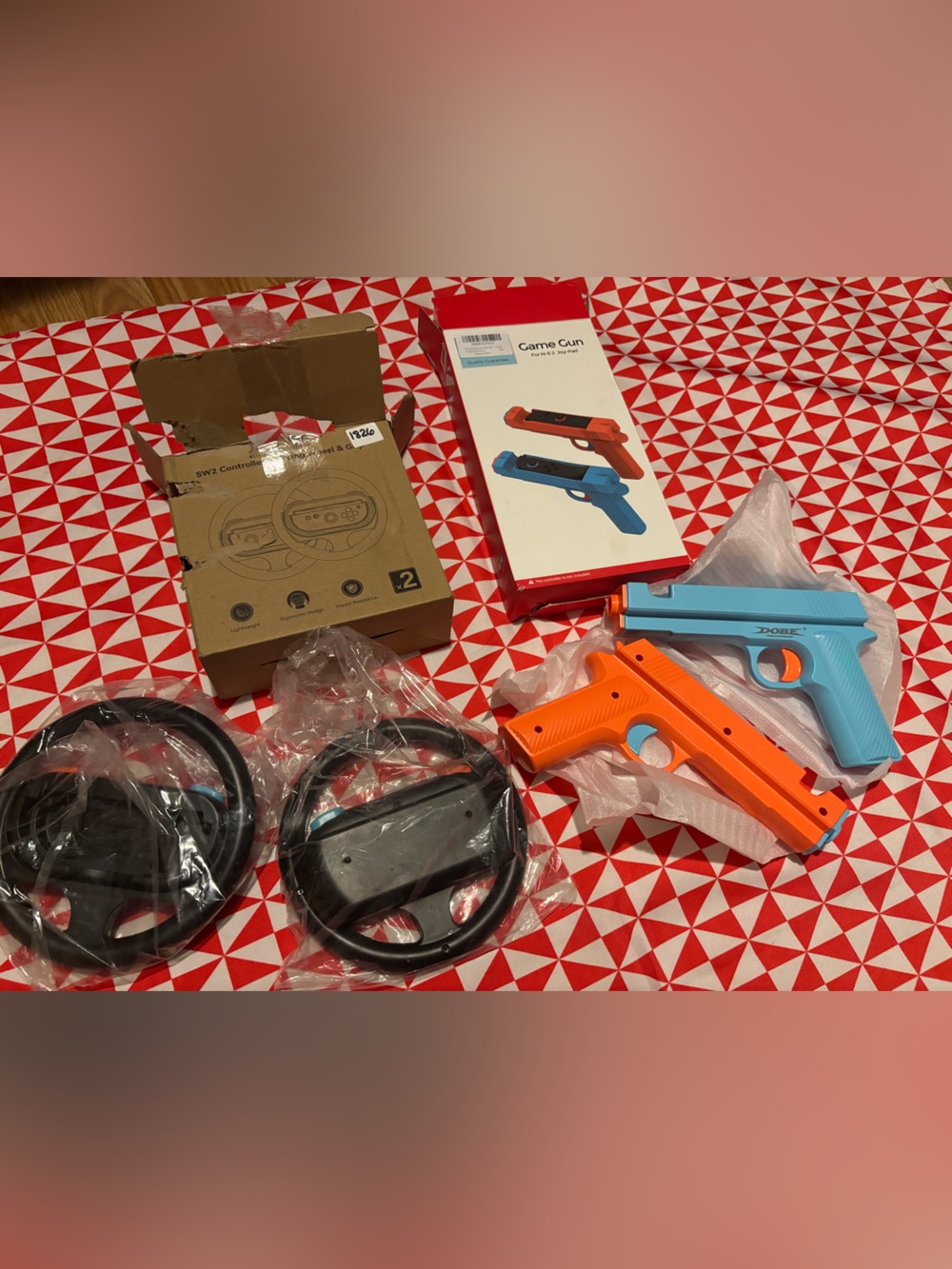 Nintendo switch 2 steering wheel and gamegu joy pads